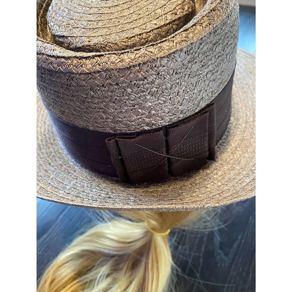 Vintage Dorsey Jay Straw Fedora Hat - Picture 5 of 9